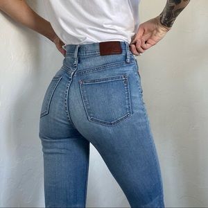 Madewell High Riser Skinny 9” ankle jeans high waisted size 25